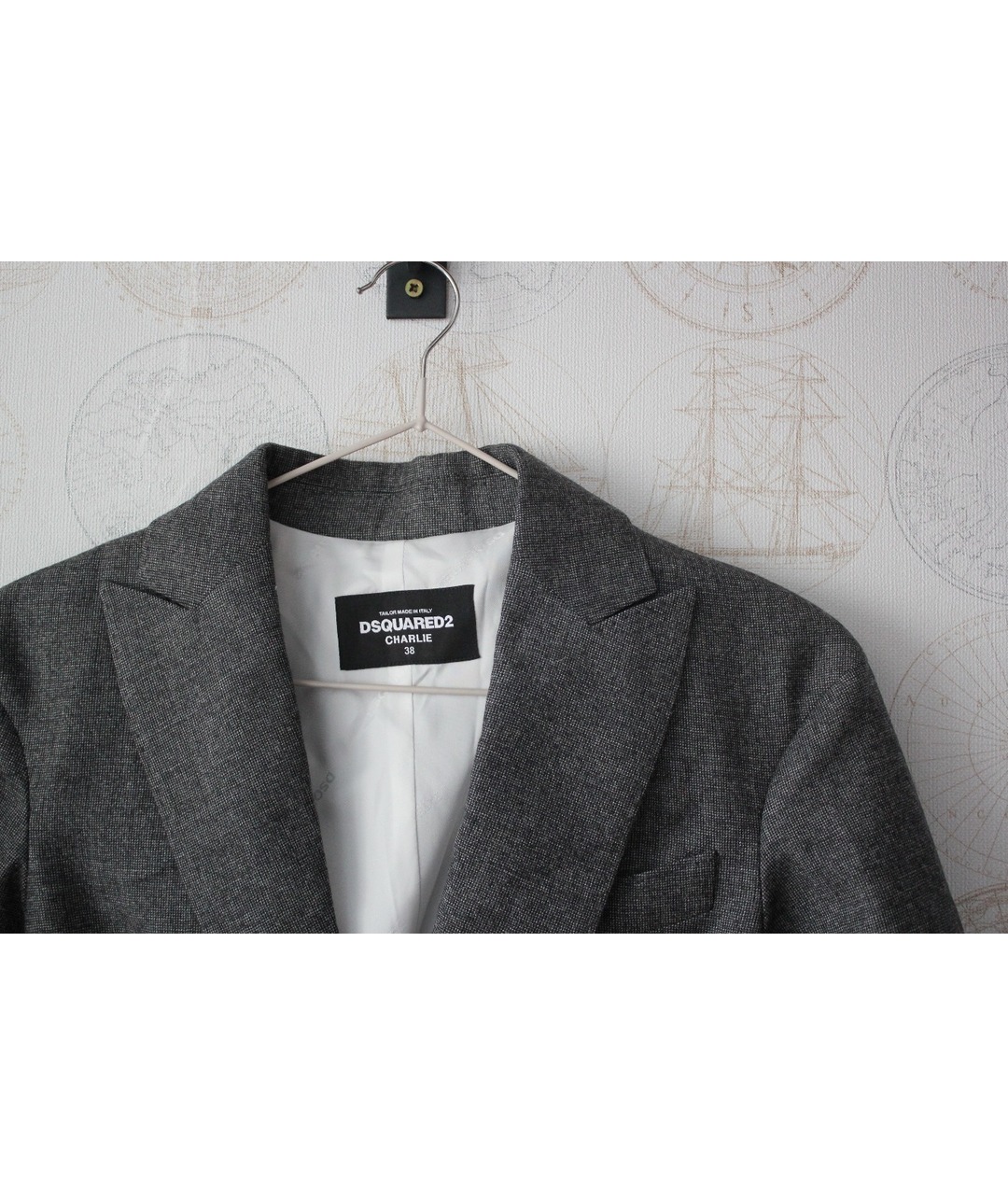 DSQUARED2 Серый шерстяной жакет/пиджак, фото 3
