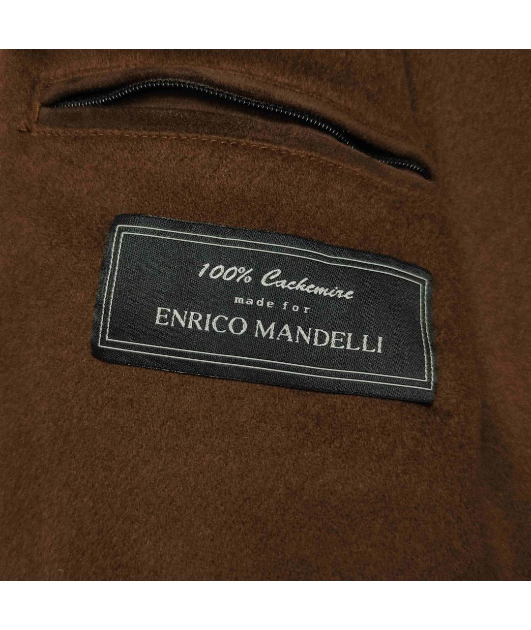 ENRICO MANDELLI Коричневое велюровое пальто, фото 9