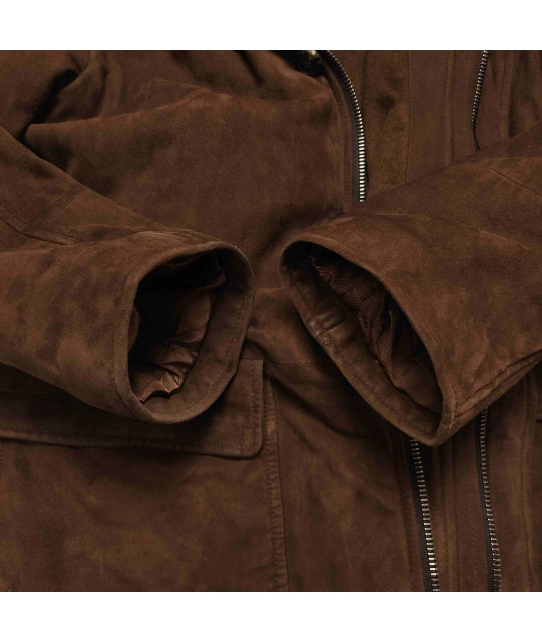 ENRICO MANDELLI Коричневое велюровое пальто, фото 5
