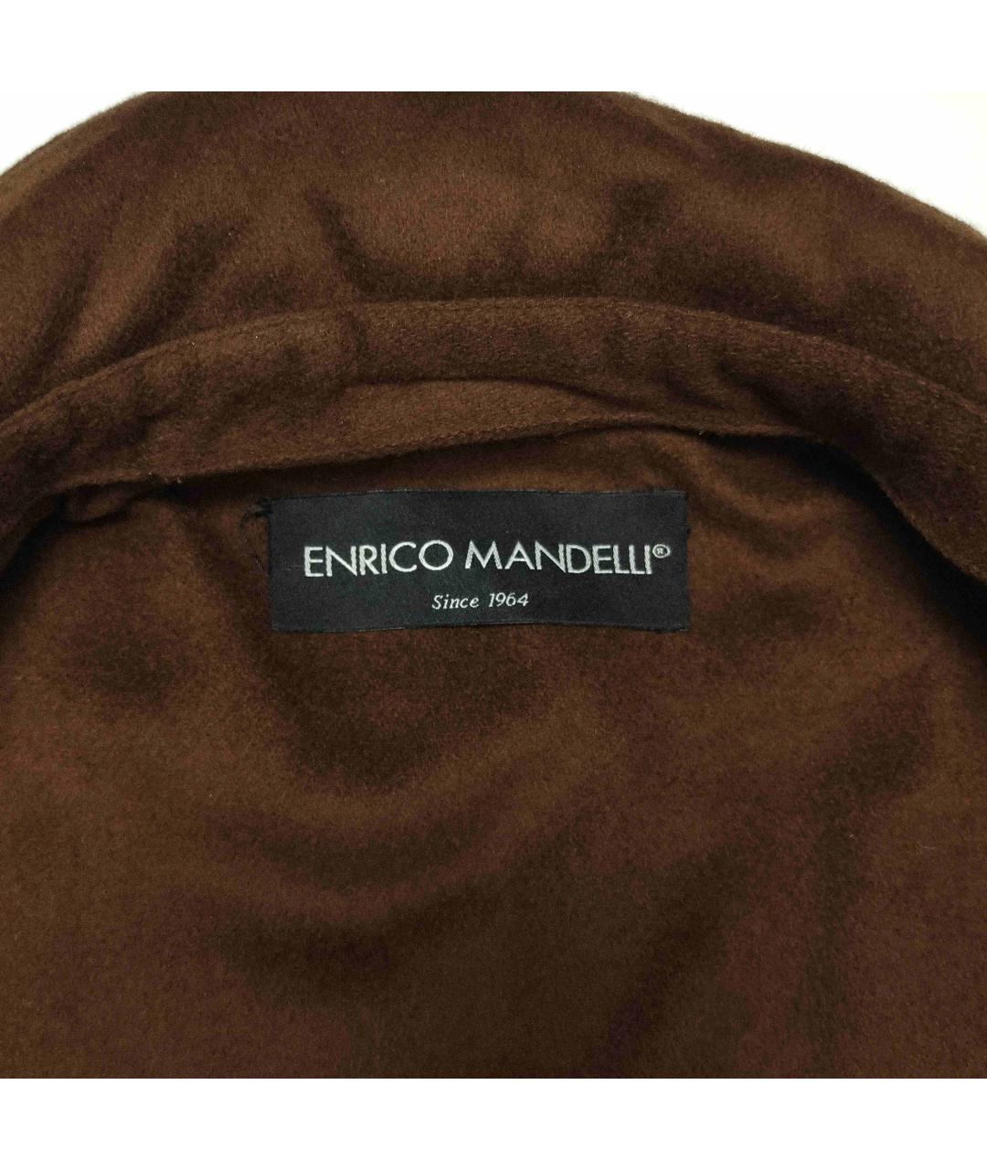 ENRICO MANDELLI Коричневое велюровое пальто, фото 4