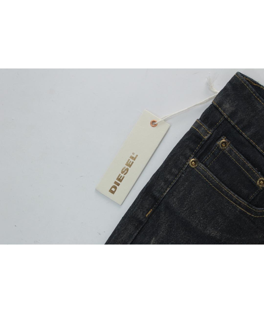 DIESEL Серые хлопко-эластановые джинсы слим, фото 3