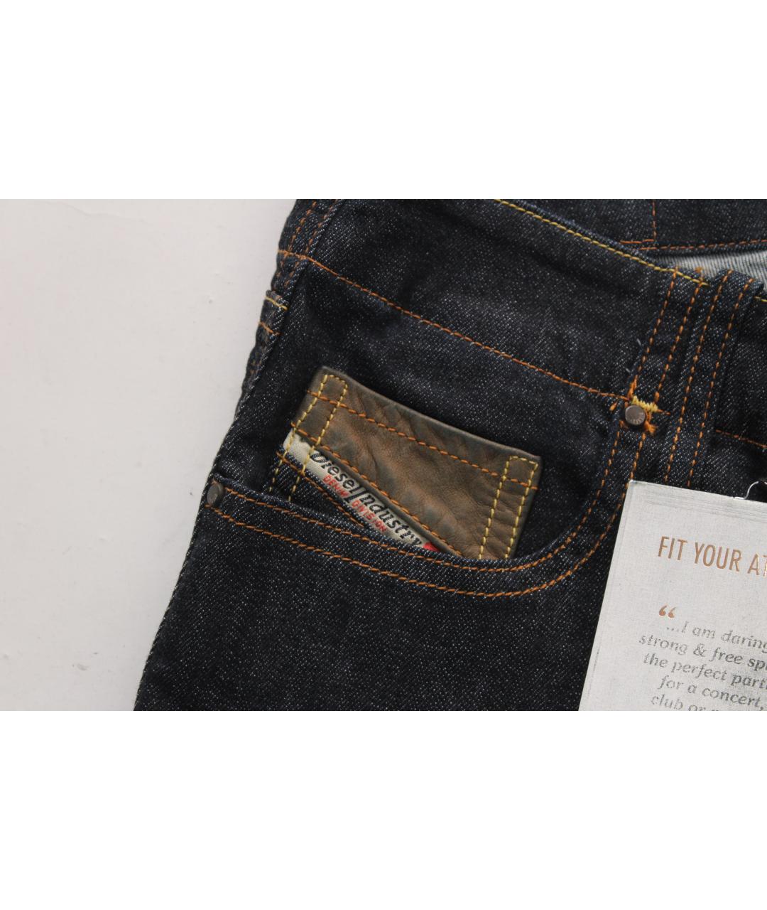 DIESEL Темно-синие хлопко-эластановые джинсы слим, фото 3