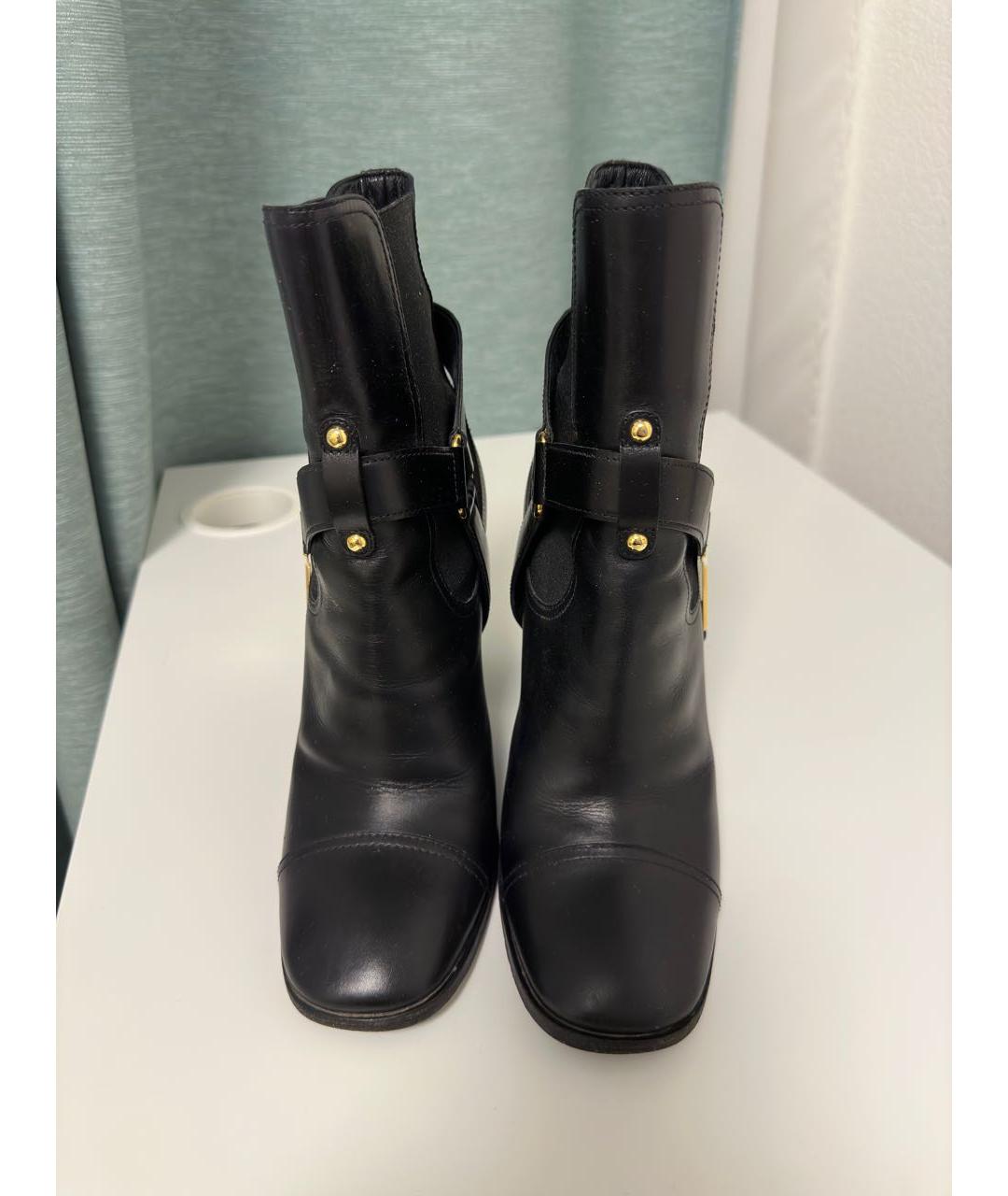 SAINT LAURENT Черные кожаные ботинки, фото 3