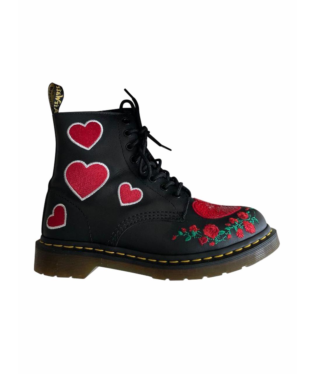 DR. MARTENS Черные кожаные ботинки, фото 1