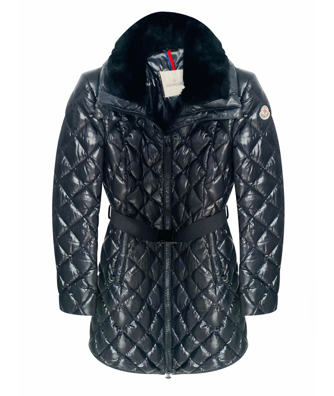 MONCLER Черный пуховик, фото 1