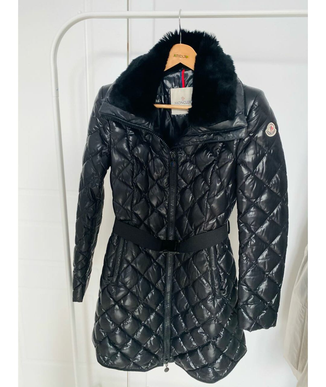 MONCLER Черный пуховик, фото 3