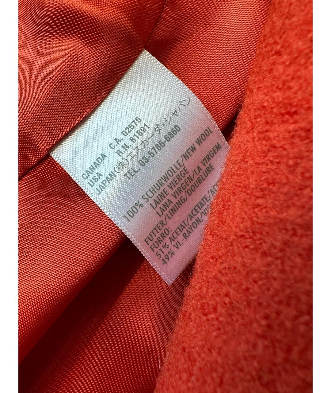ESCADA Оранжевое шерстяное пальто, фото 8