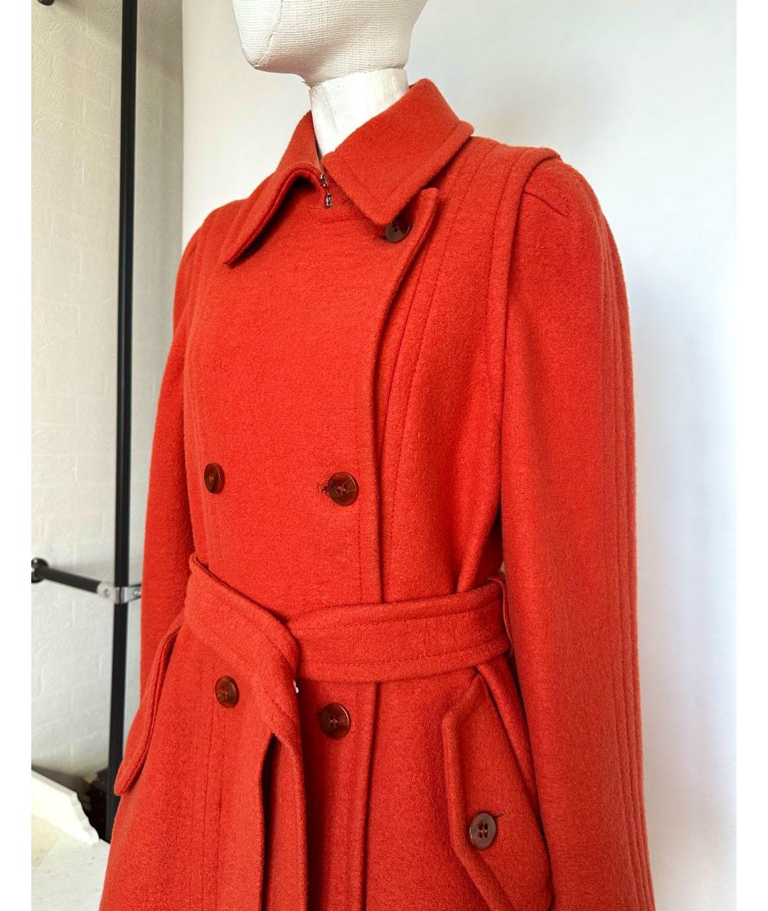 ESCADA Оранжевое шерстяное пальто, фото 7