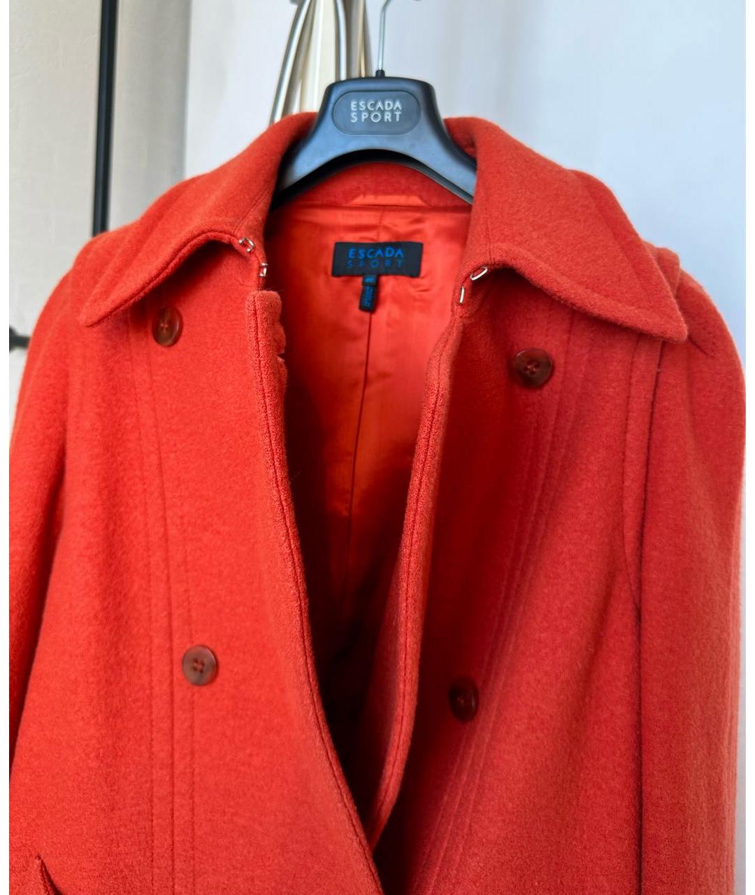 ESCADA Оранжевое шерстяное пальто, фото 5