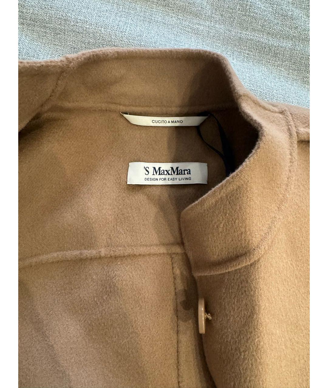 'S MAX MARA Коричневый шерстяной жакет/пиджак, фото 3