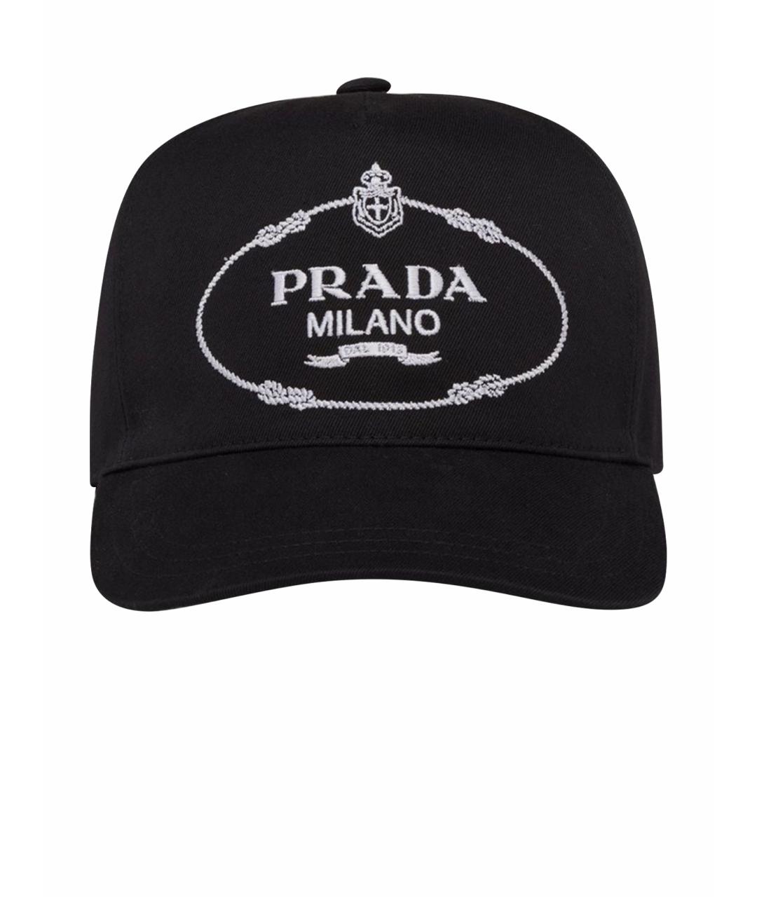 PRADA Черная хлопковая кепка, фото 1