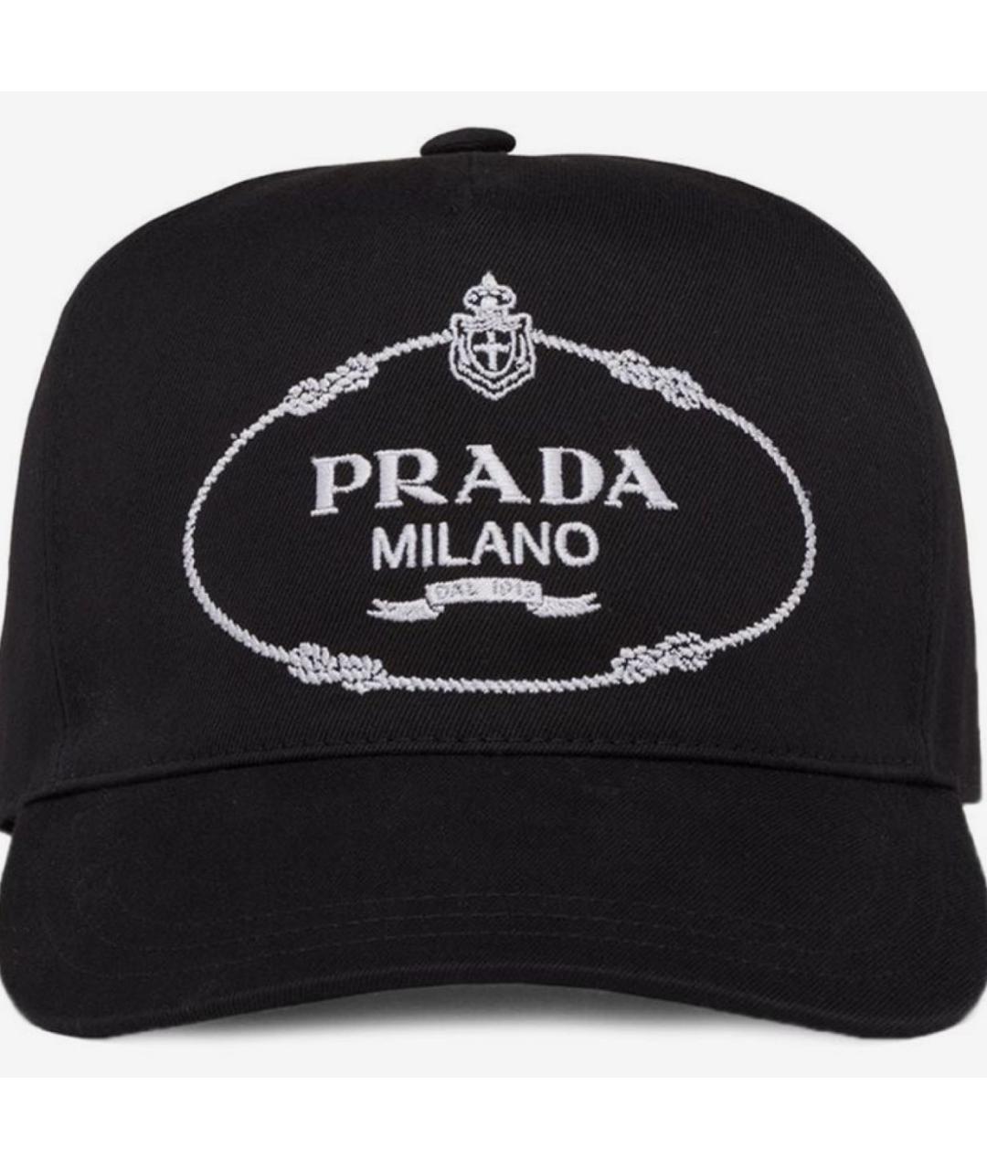 PRADA Черная хлопковая кепка, фото 3
