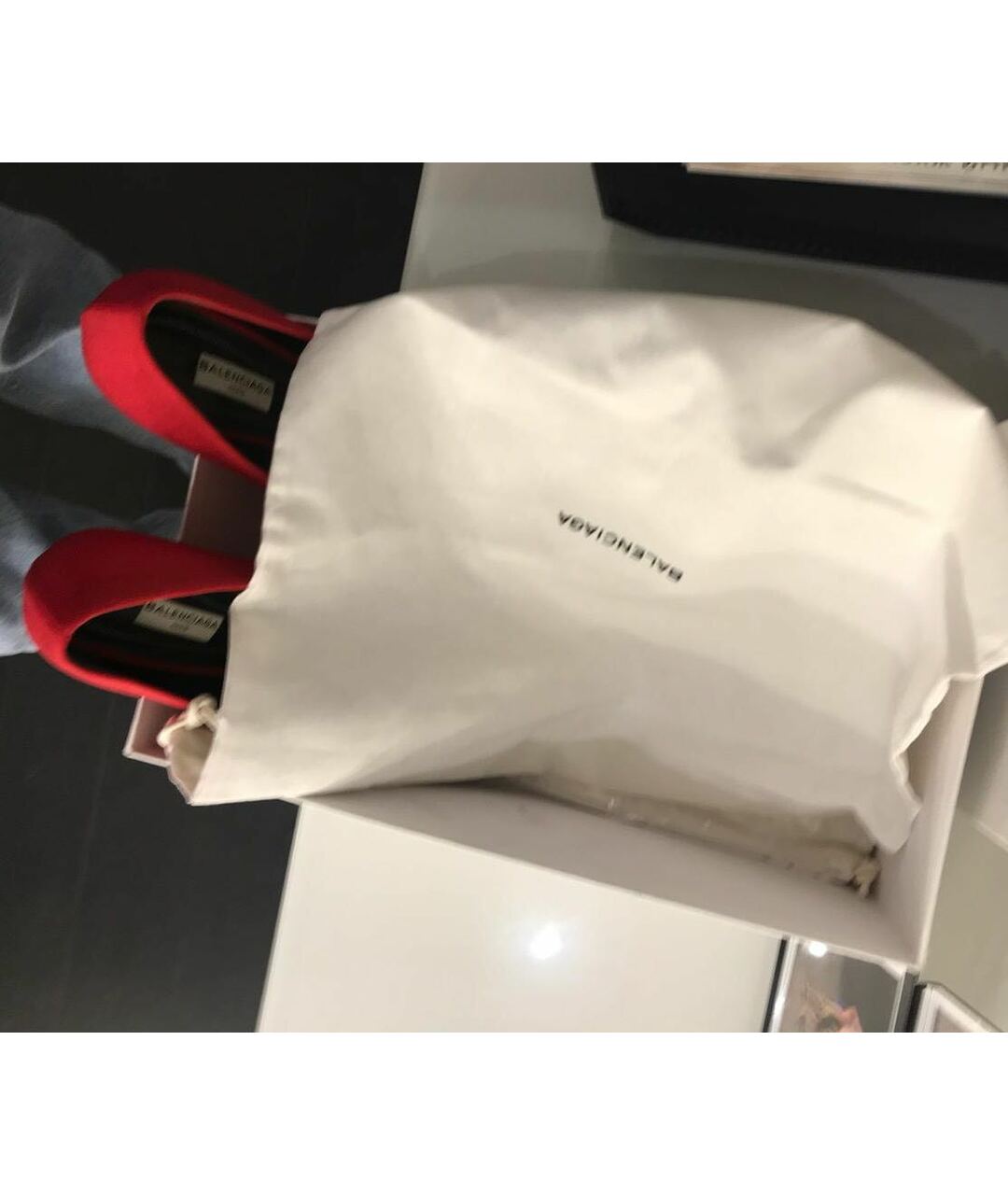 BALENCIAGA Красные текстильные туфли, фото 7