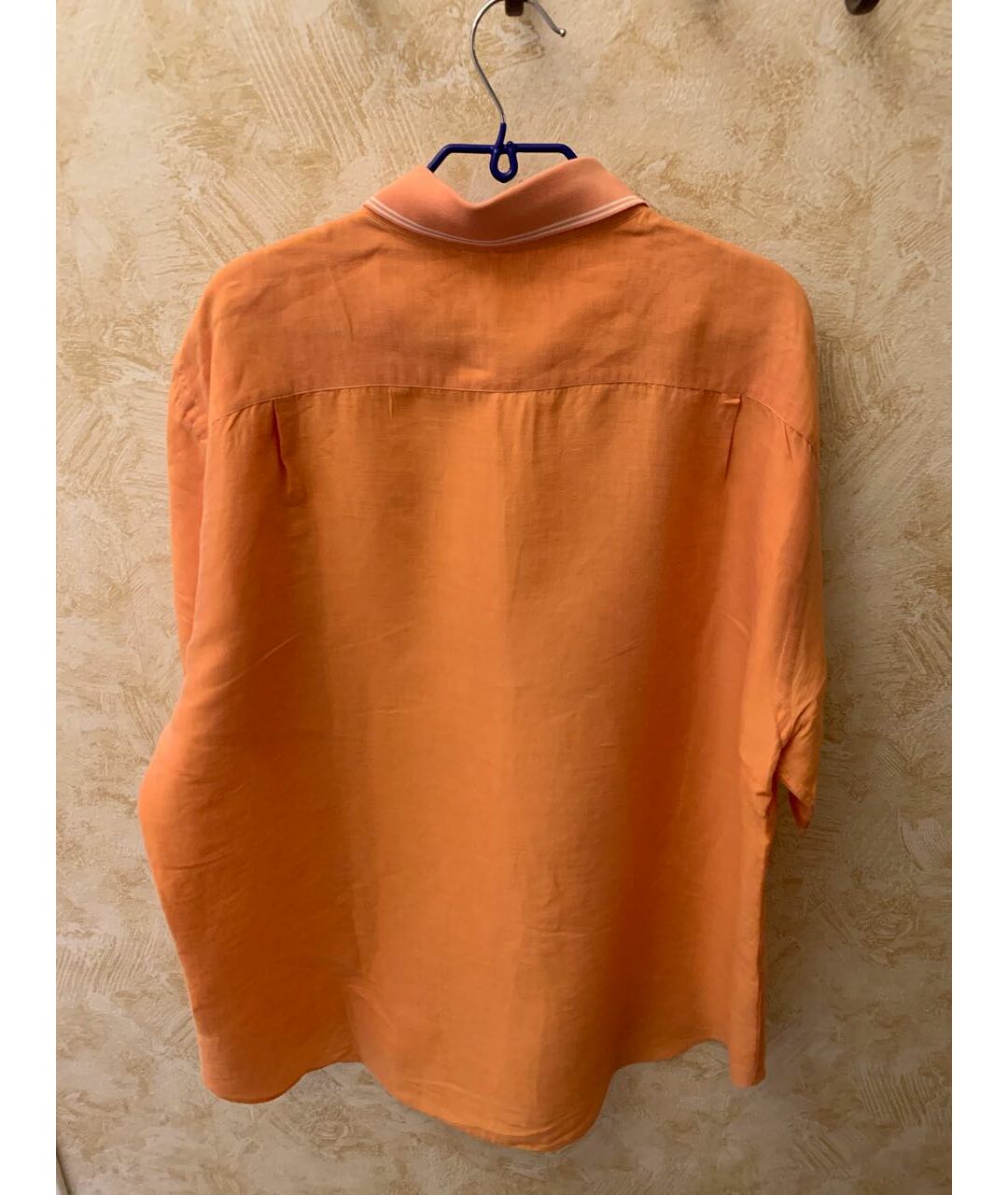 BRIONI Оранжевая льняная кэжуал рубашка, фото 2