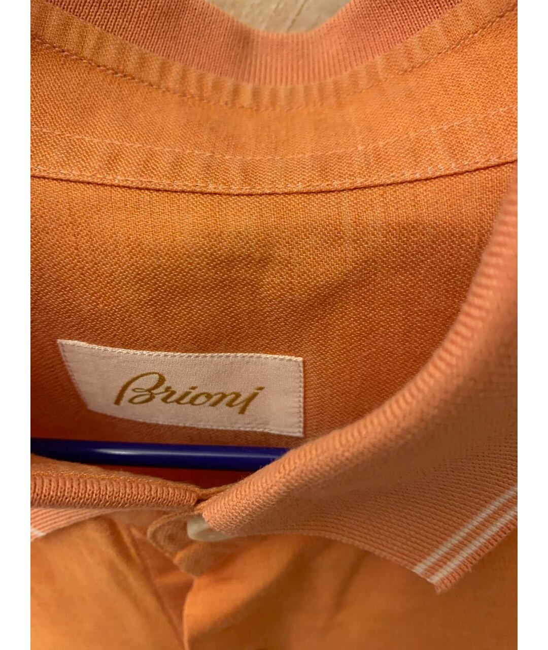 BRIONI Оранжевая льняная кэжуал рубашка, фото 3
