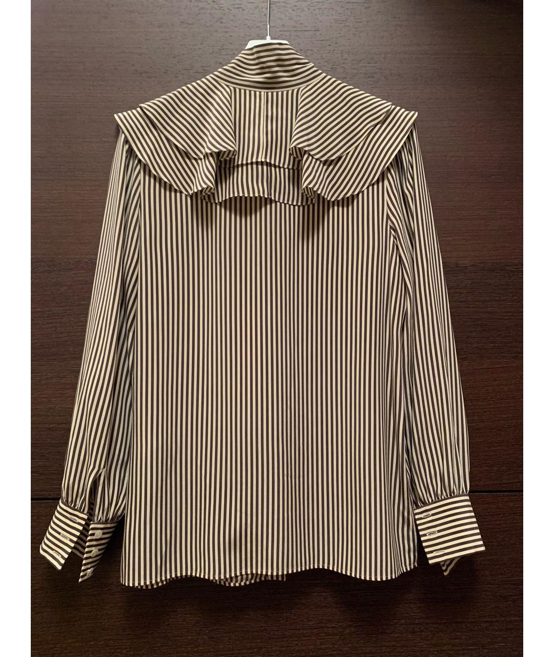 CELINE PRE-OWNED Коричневая шелковая блузы, фото 2