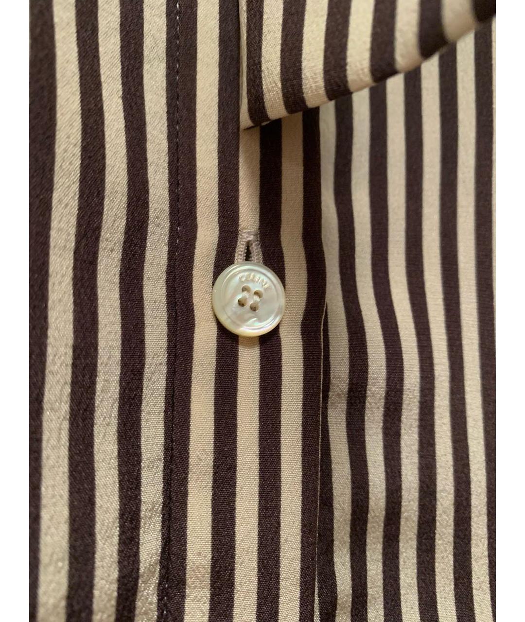 CELINE PRE-OWNED Коричневая шелковая блузы, фото 4