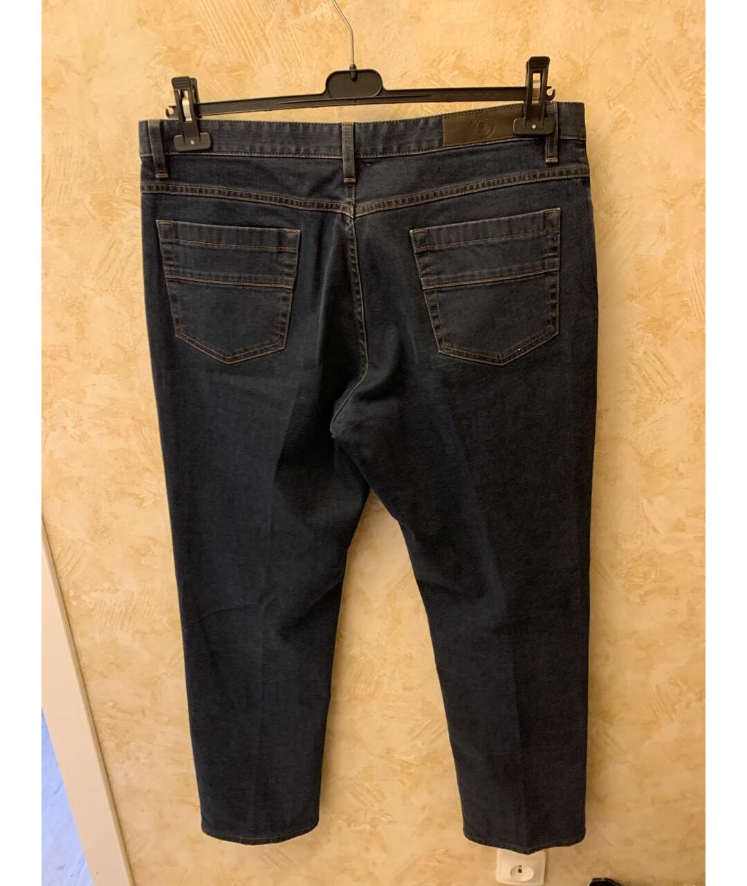 ERMENEGILDO ZEGNA Темно-синие хлопковые прямые джинсы, фото 2