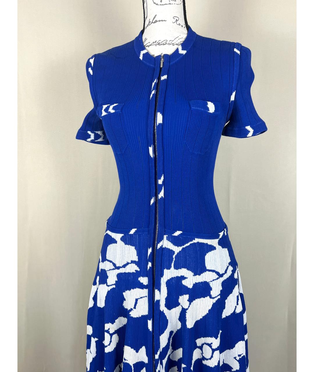 CHANEL PRE-OWNED Синее хлопковое коктейльное платье, фото 7