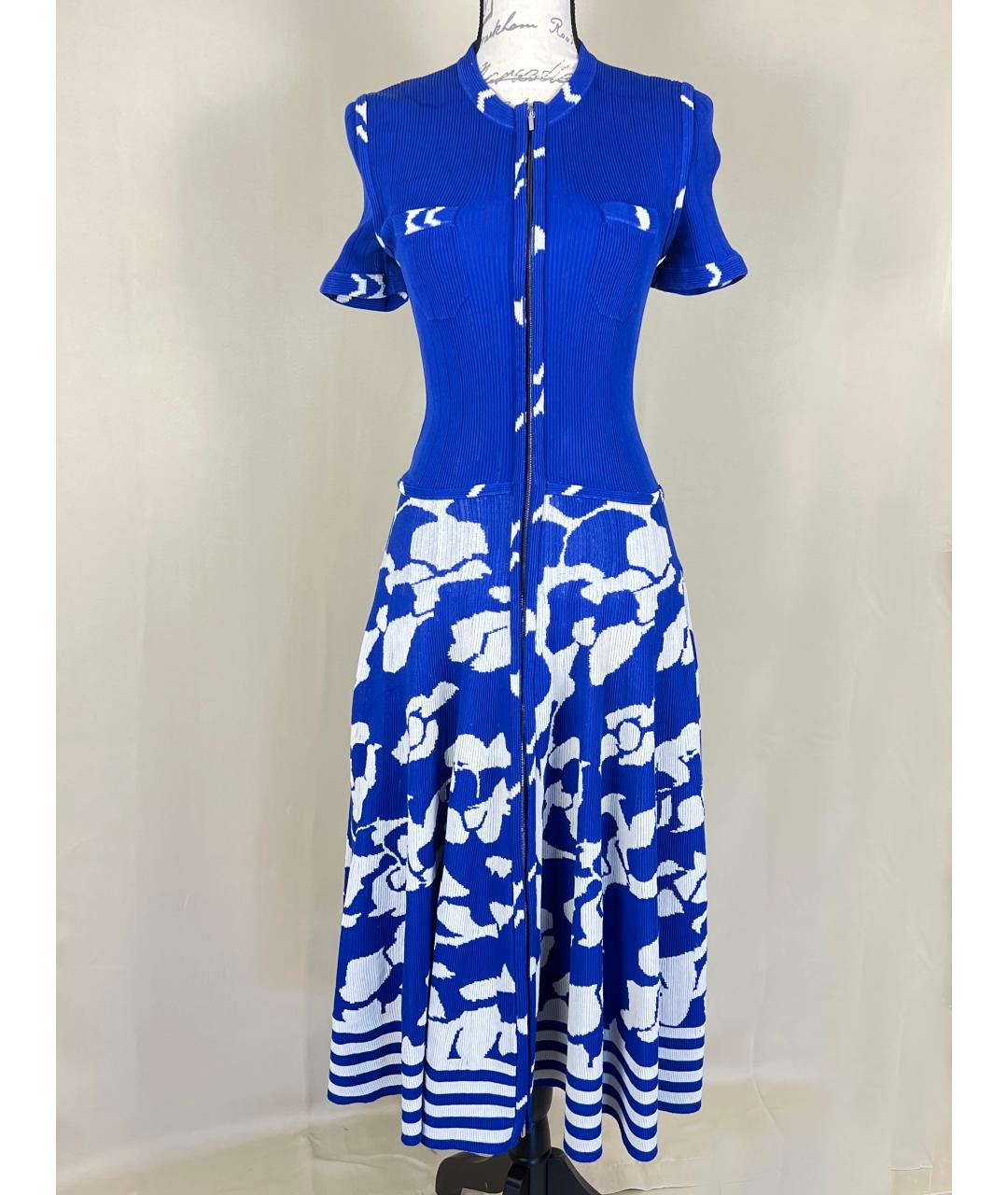 CHANEL PRE-OWNED Синее хлопковое коктейльное платье, фото 8