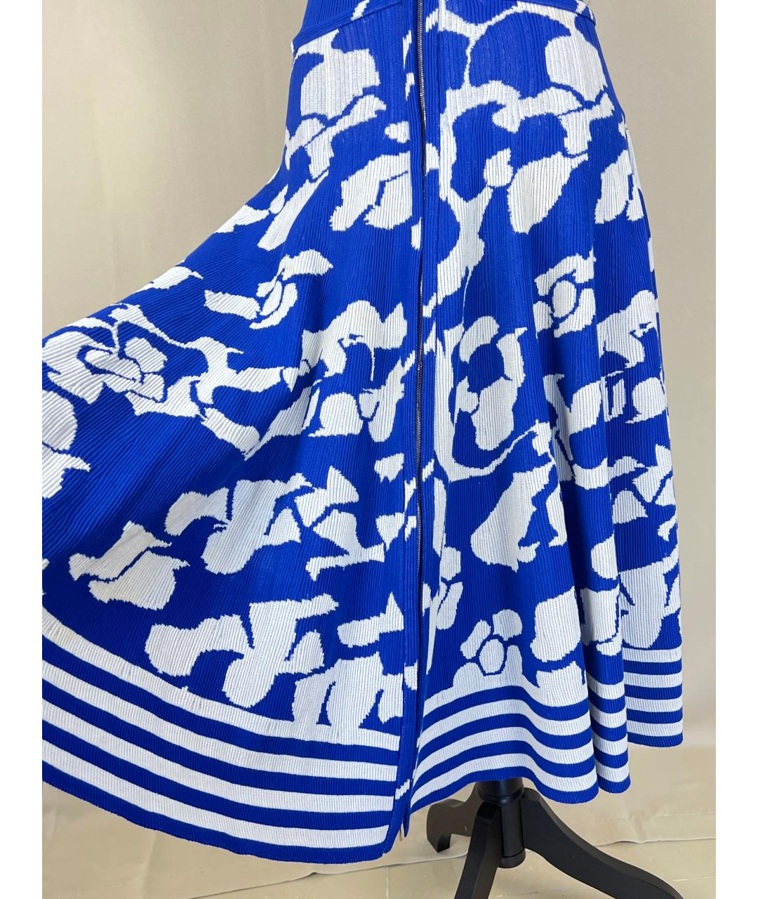 CHANEL PRE-OWNED Синее хлопковое коктейльное платье, фото 9