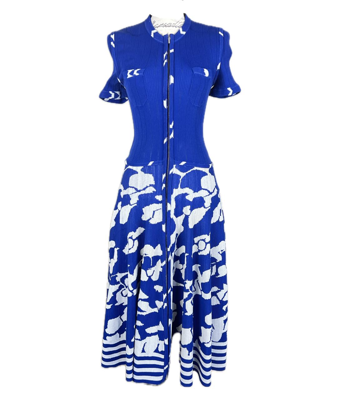 CHANEL PRE-OWNED Синее хлопковое коктейльное платье, фото 1