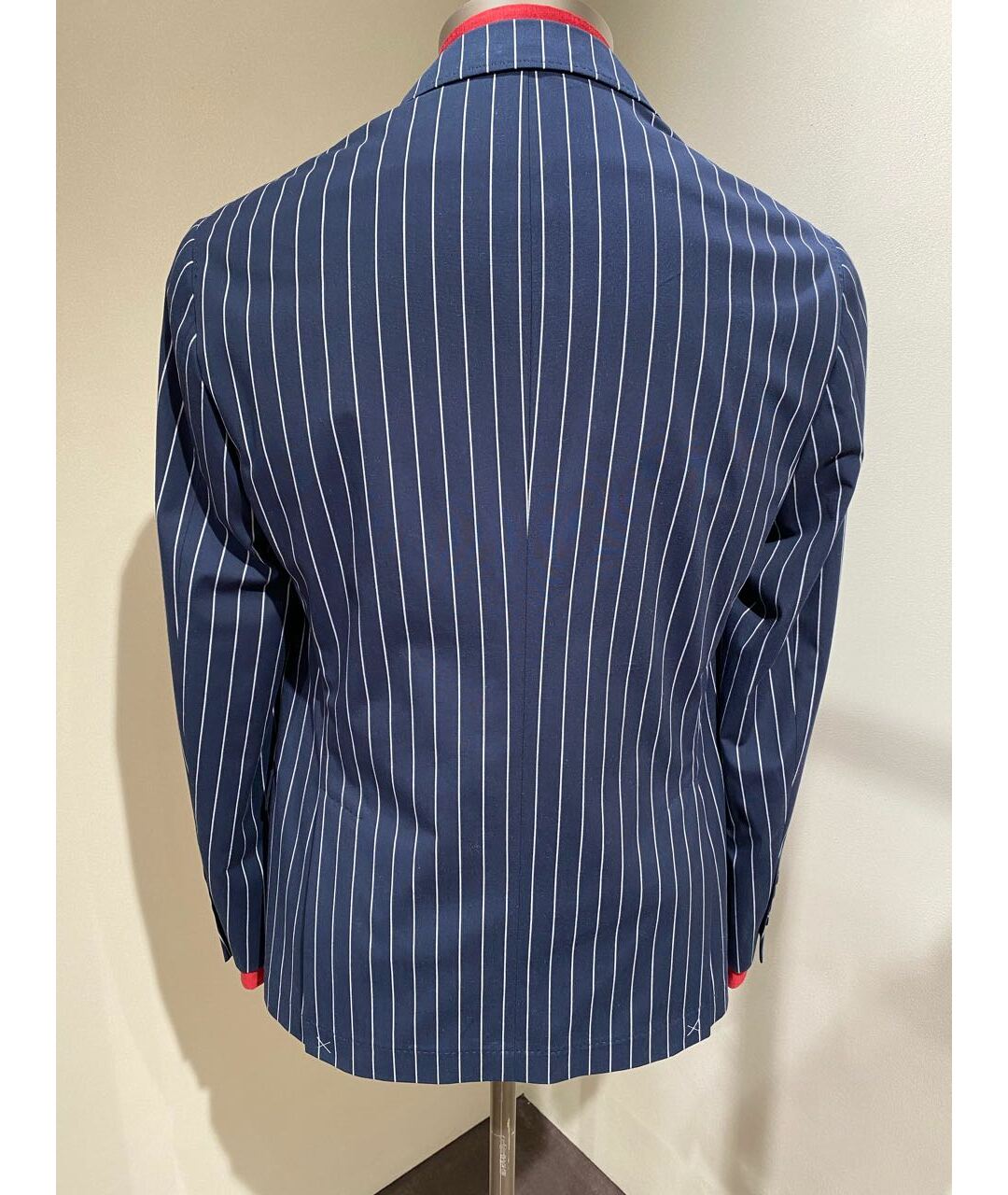 BRUNELLO CUCINELLI Темно-синий хлопко-эластановый пиджак, фото 2