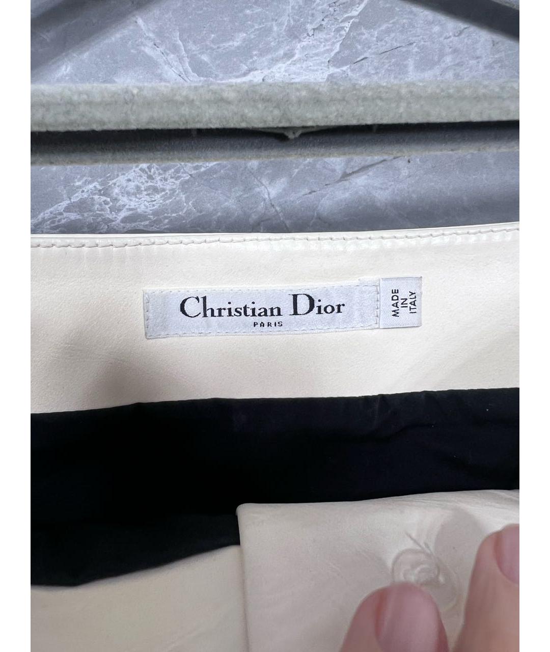 CHRISTIAN DIOR Бежевый кожаный костюм с юбками, фото 7