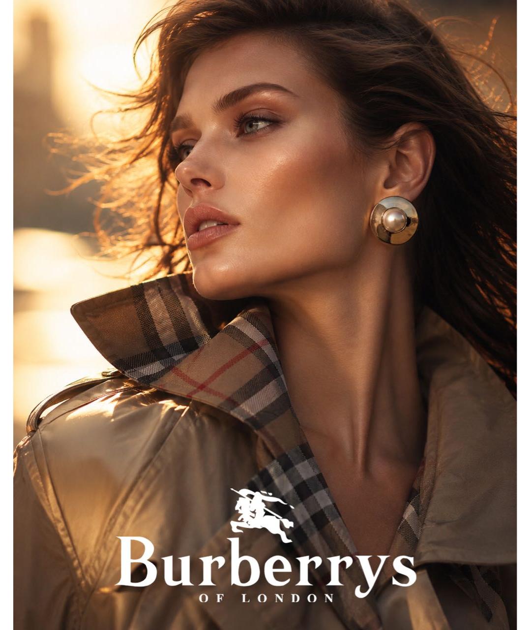 BURBERRY Золотые клипсы, фото 7
