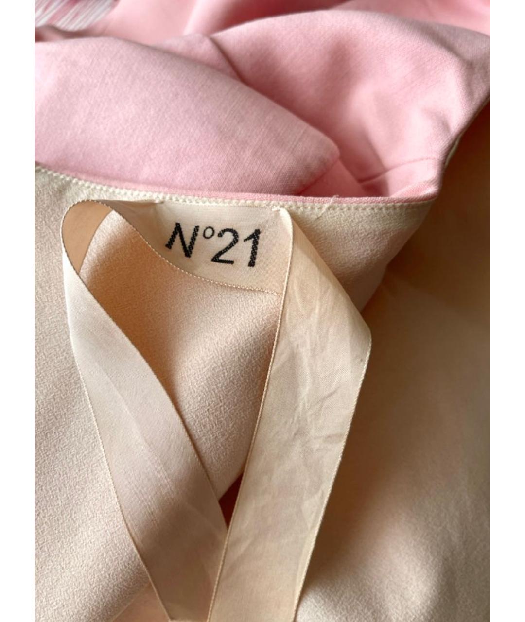 NO. 21 Розовое шерстяное коктейльное платье, фото 2