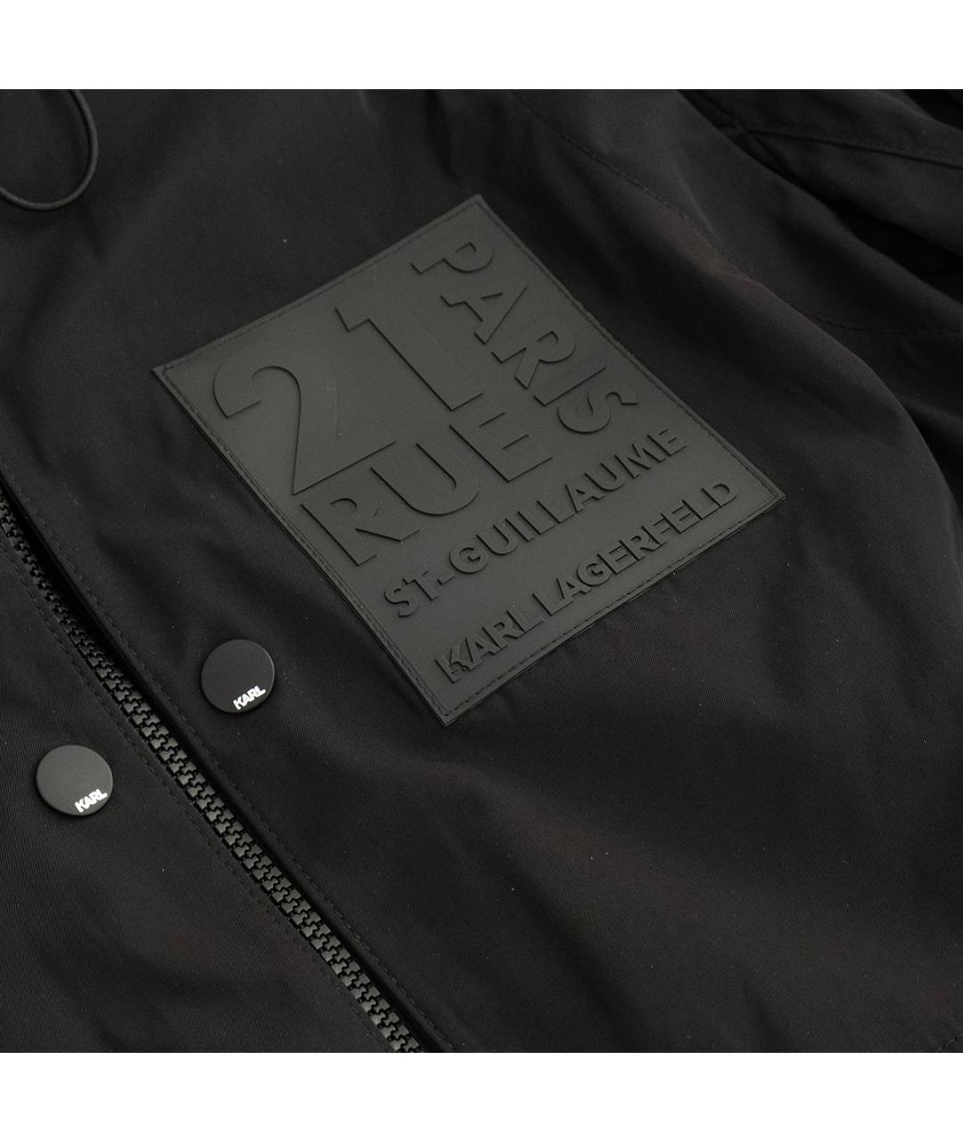 KARL LAGERFELD Черная полиэстеровая куртка, фото 4
