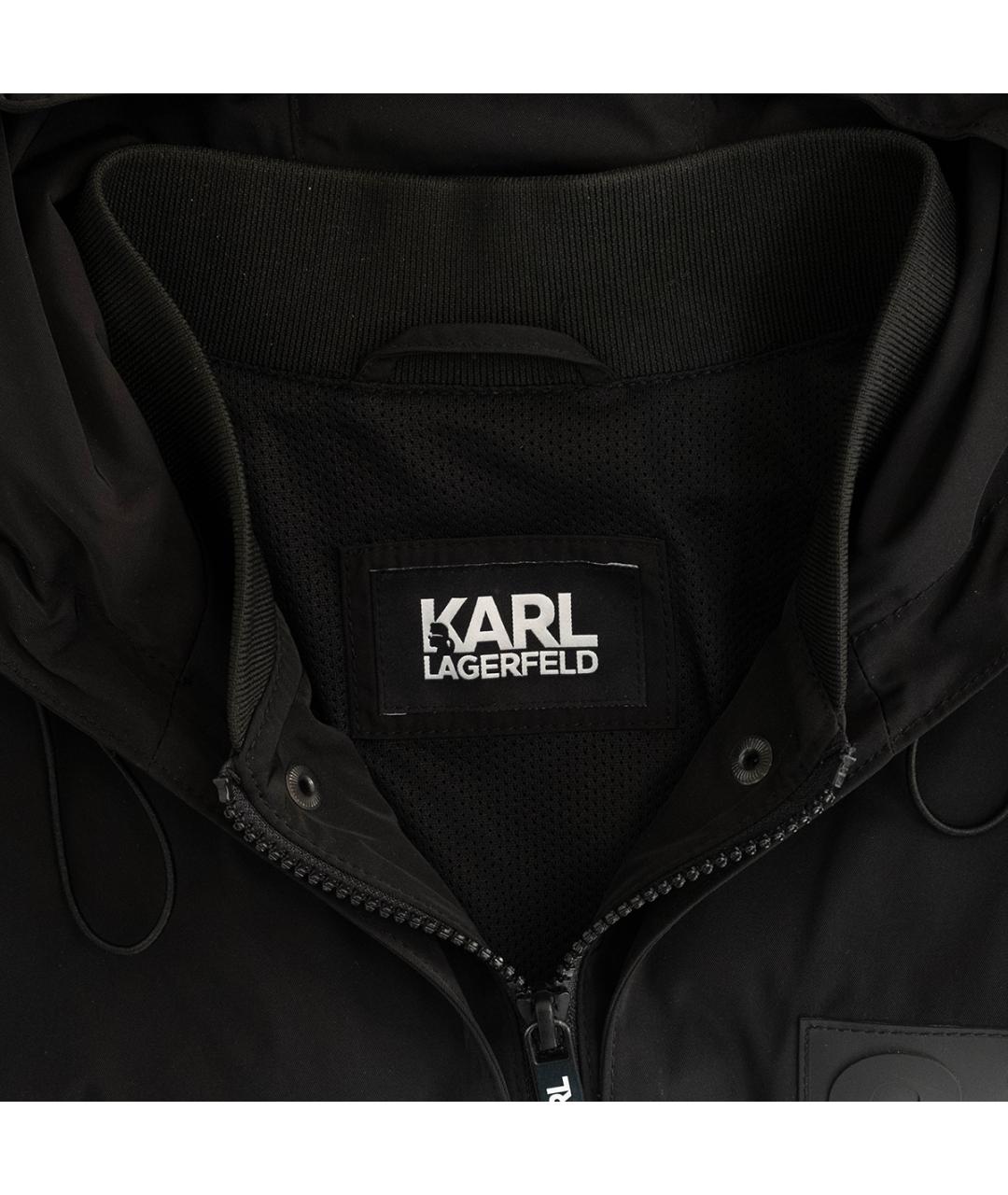 KARL LAGERFELD Черная полиэстеровая куртка, фото 3