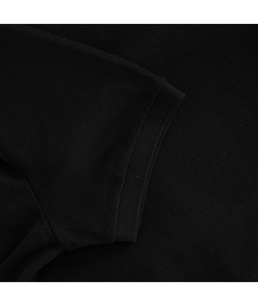 GUCCI Черное хлопковое поло с коротким рукавом, фото 4