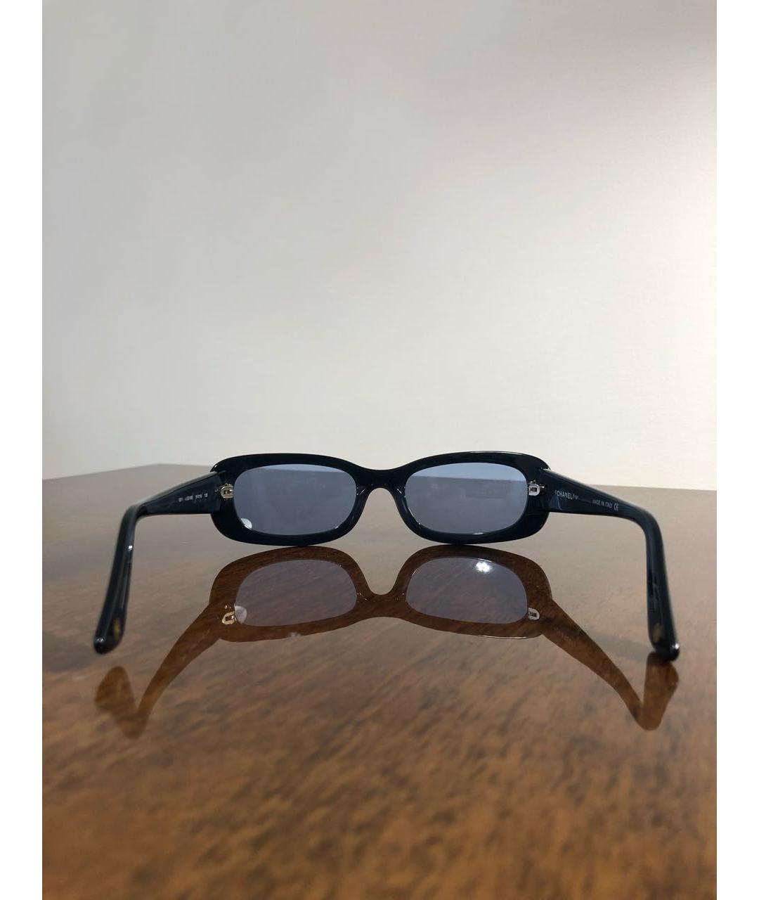 CHANEL Темно-синие пластиковые солнцезащитные очки, фото 6