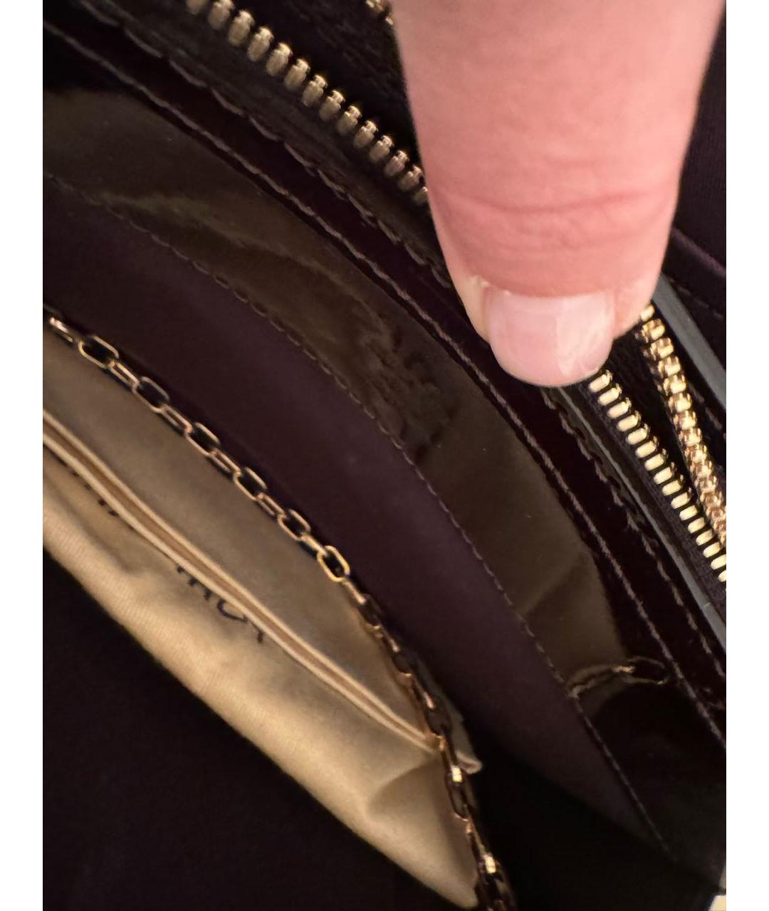 LOUIS VUITTON PRE-OWNED Бордовая сумка с короткими ручками из лакированной кожи, фото 7