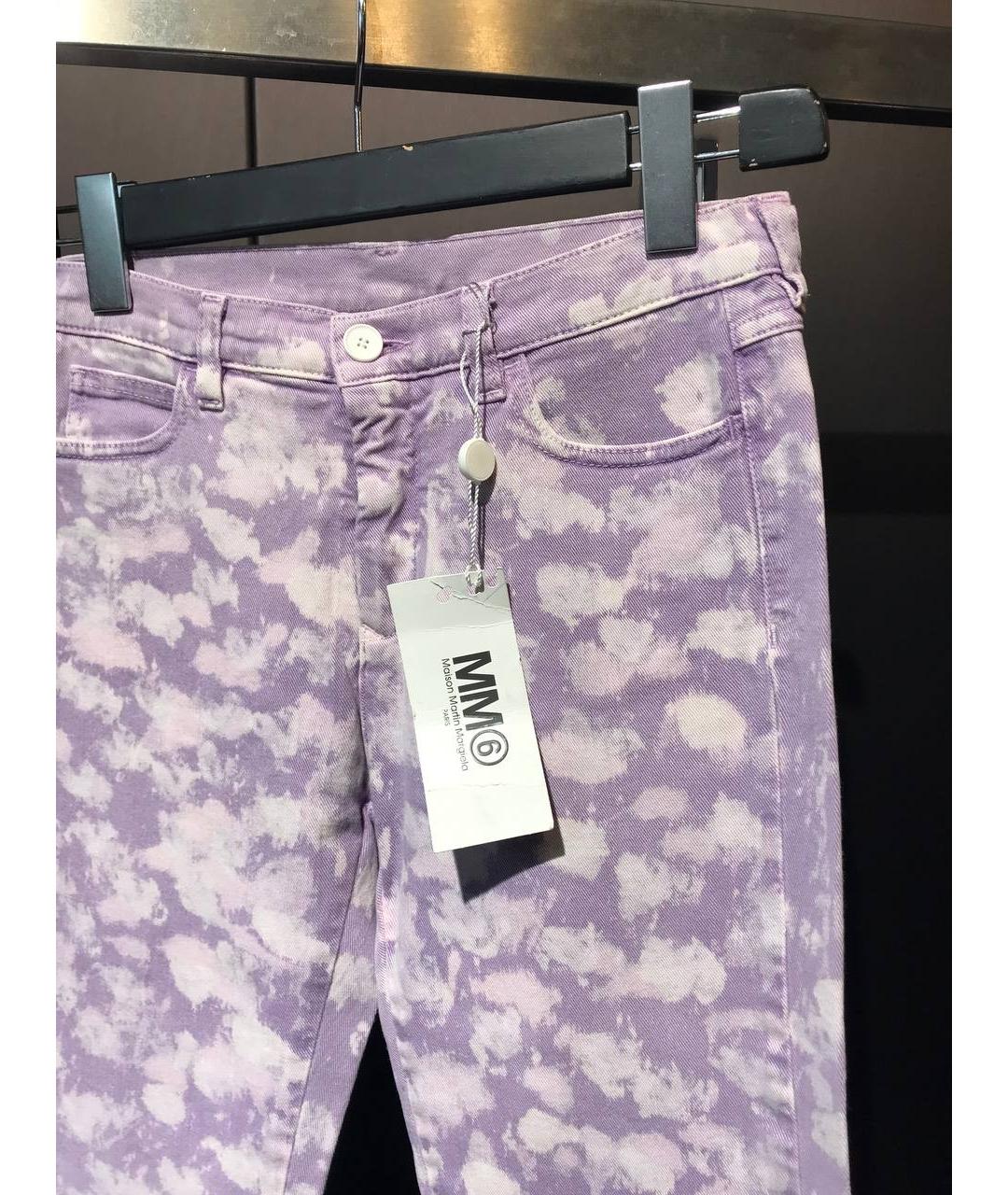 MAISON MARGIELA Фиолетовые хлопковые джинсы слим, фото 3