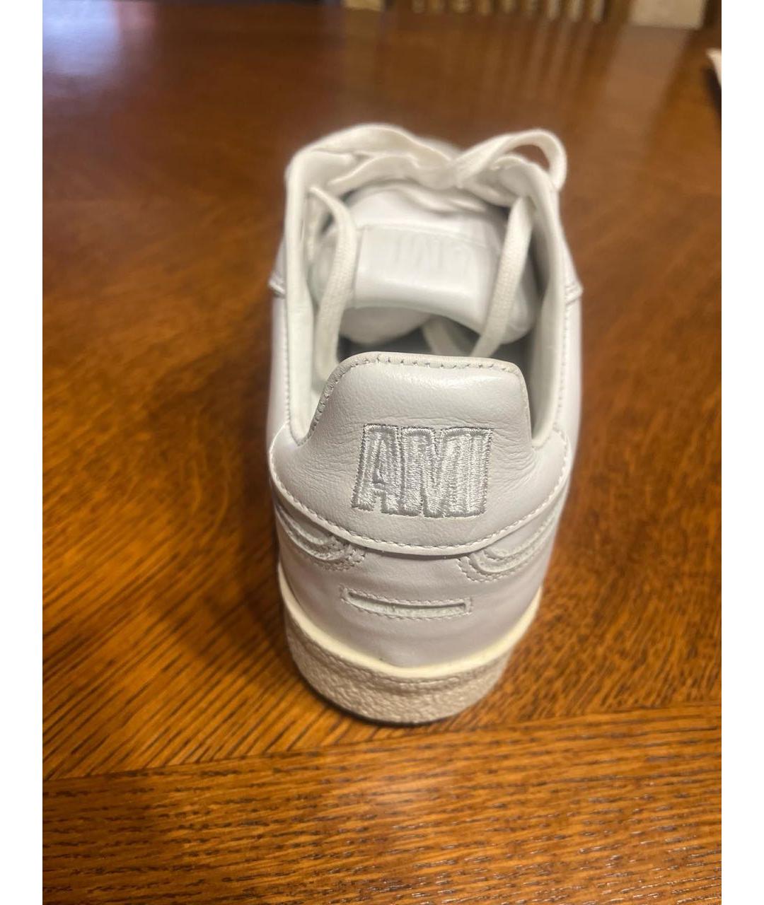 AMI Белые кожаные кроссовки, фото 4