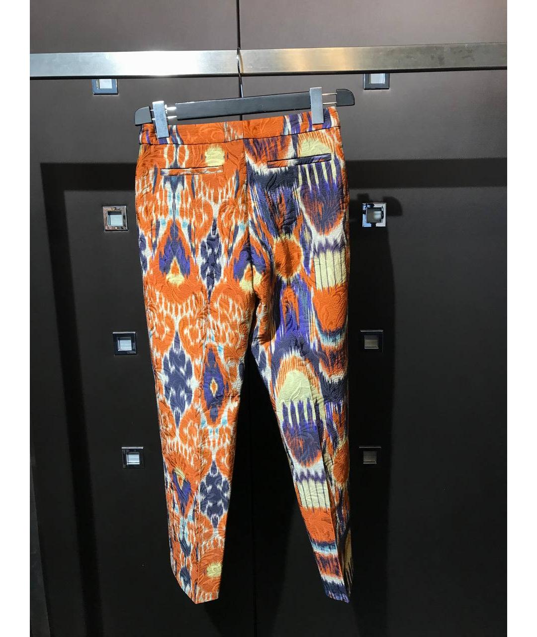 DRIES VAN NOTEN Оранжевое вискозные брюки узкие, фото 2