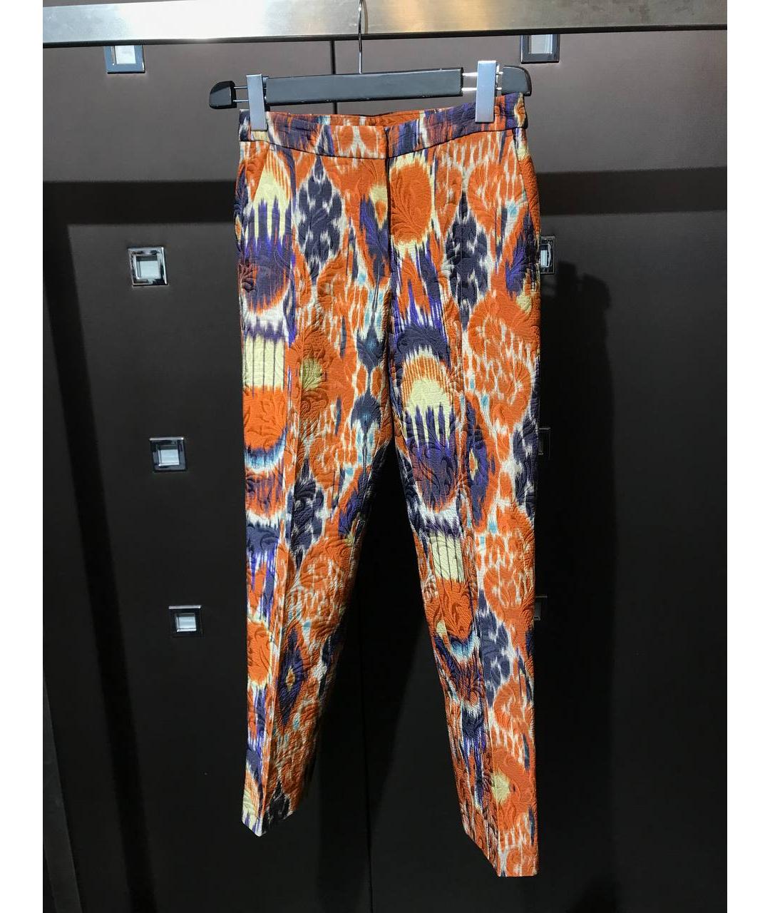DRIES VAN NOTEN Оранжевое вискозные брюки узкие, фото 5