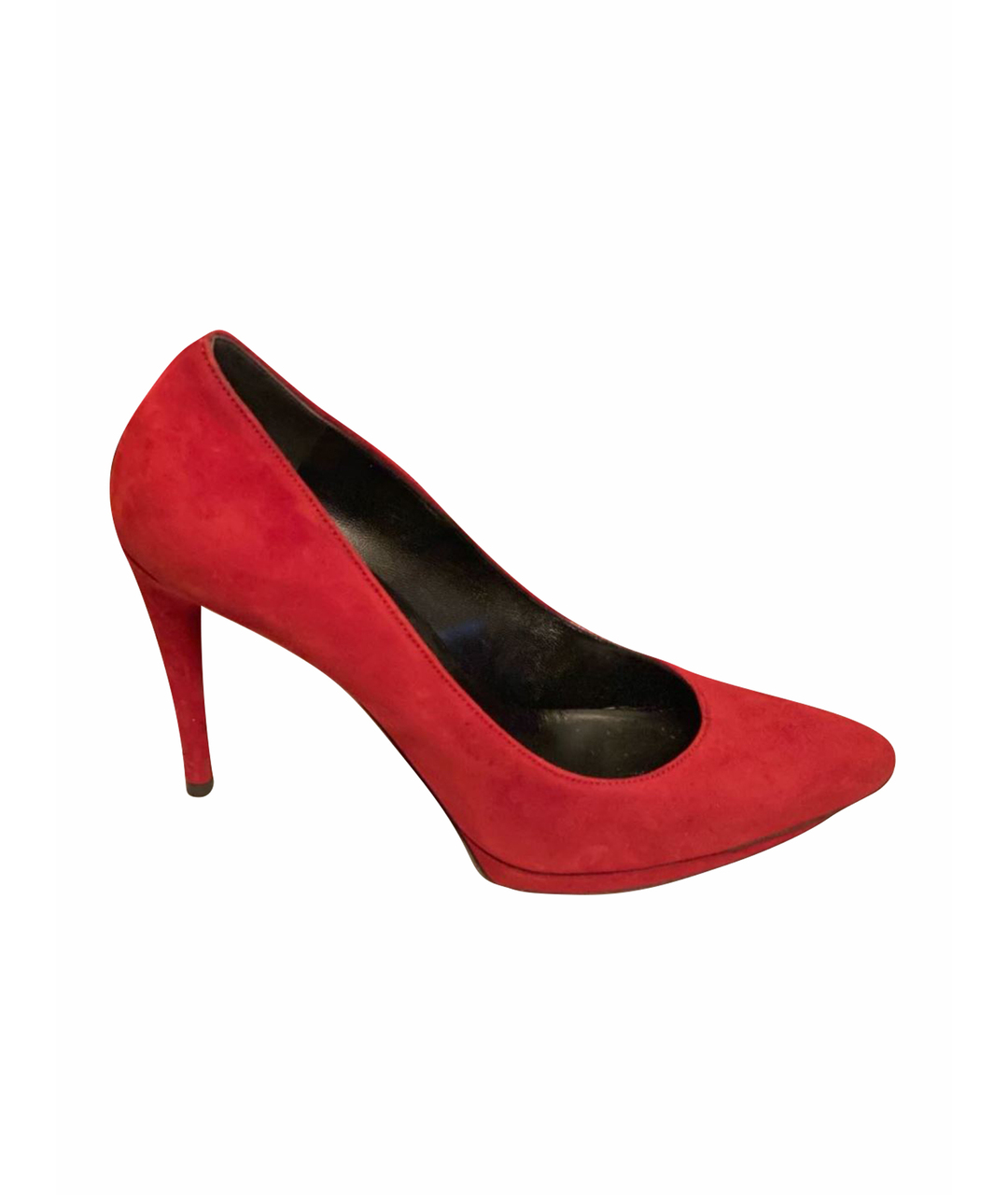BALENCIAGA Красные замшевые туфли, фото 1