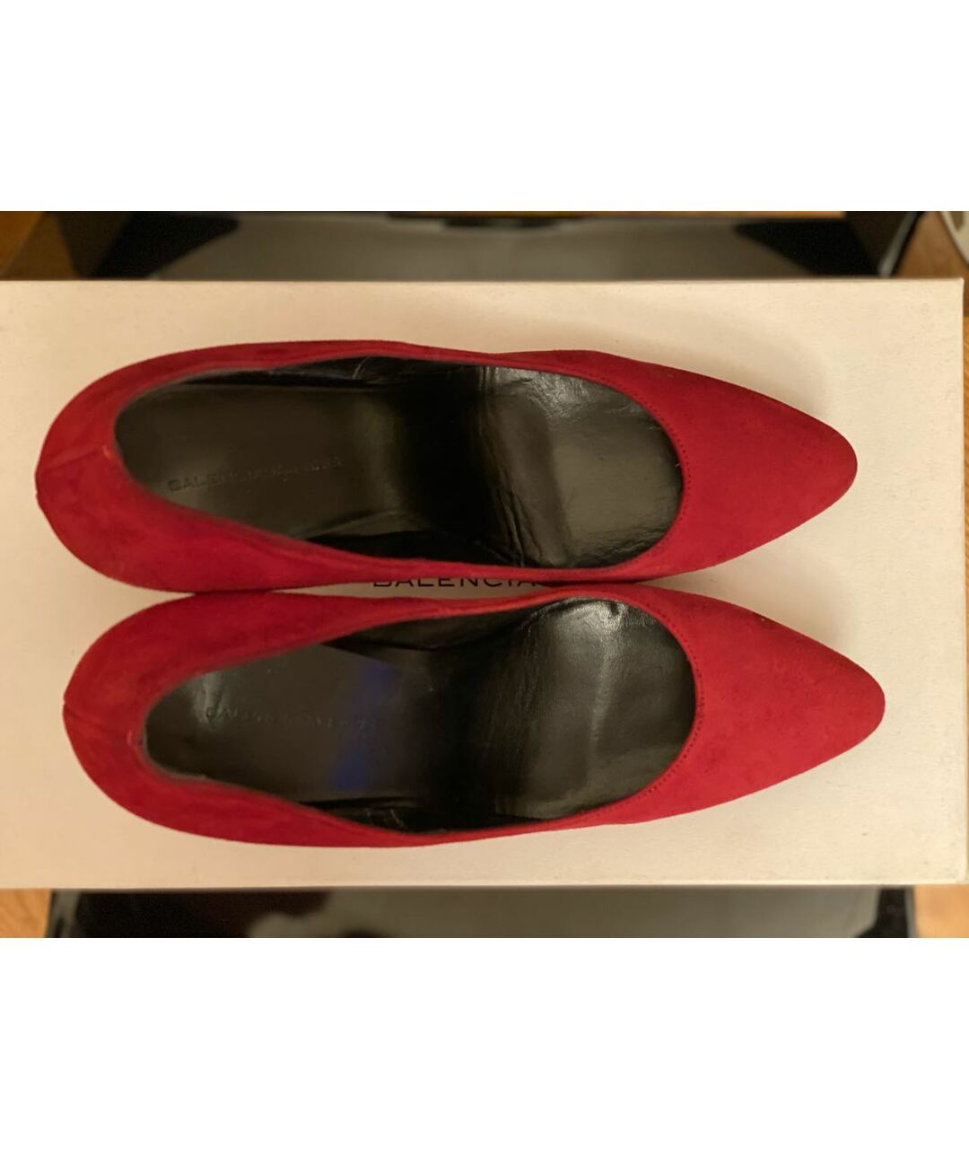BALENCIAGA Красные замшевые туфли, фото 2