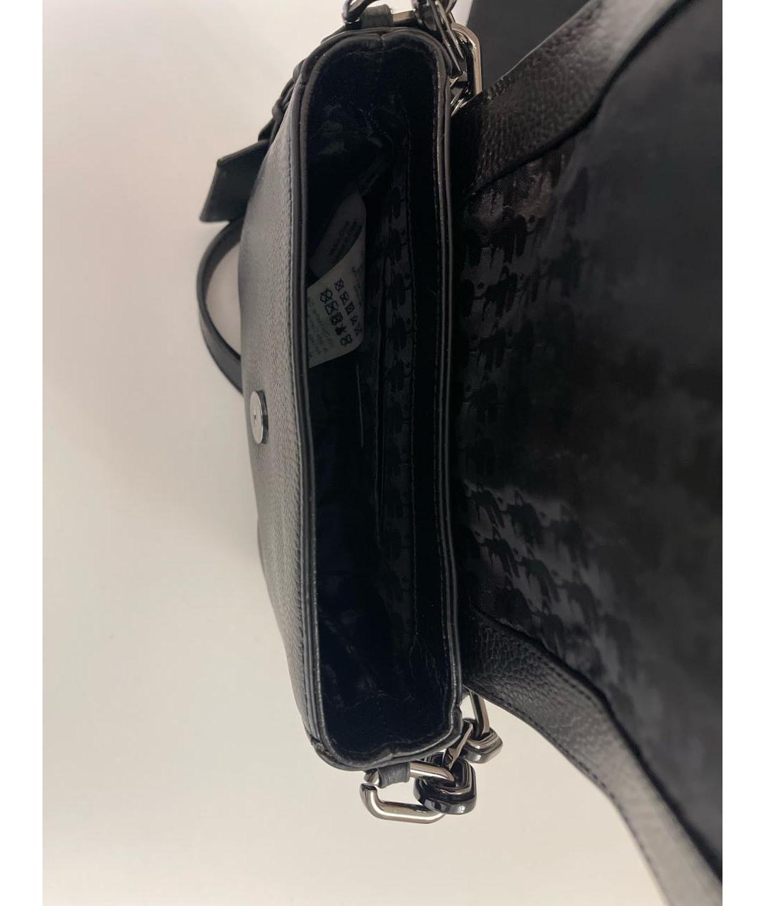 KARL LAGERFELD Черная кожаная сумка через плечо, фото 6