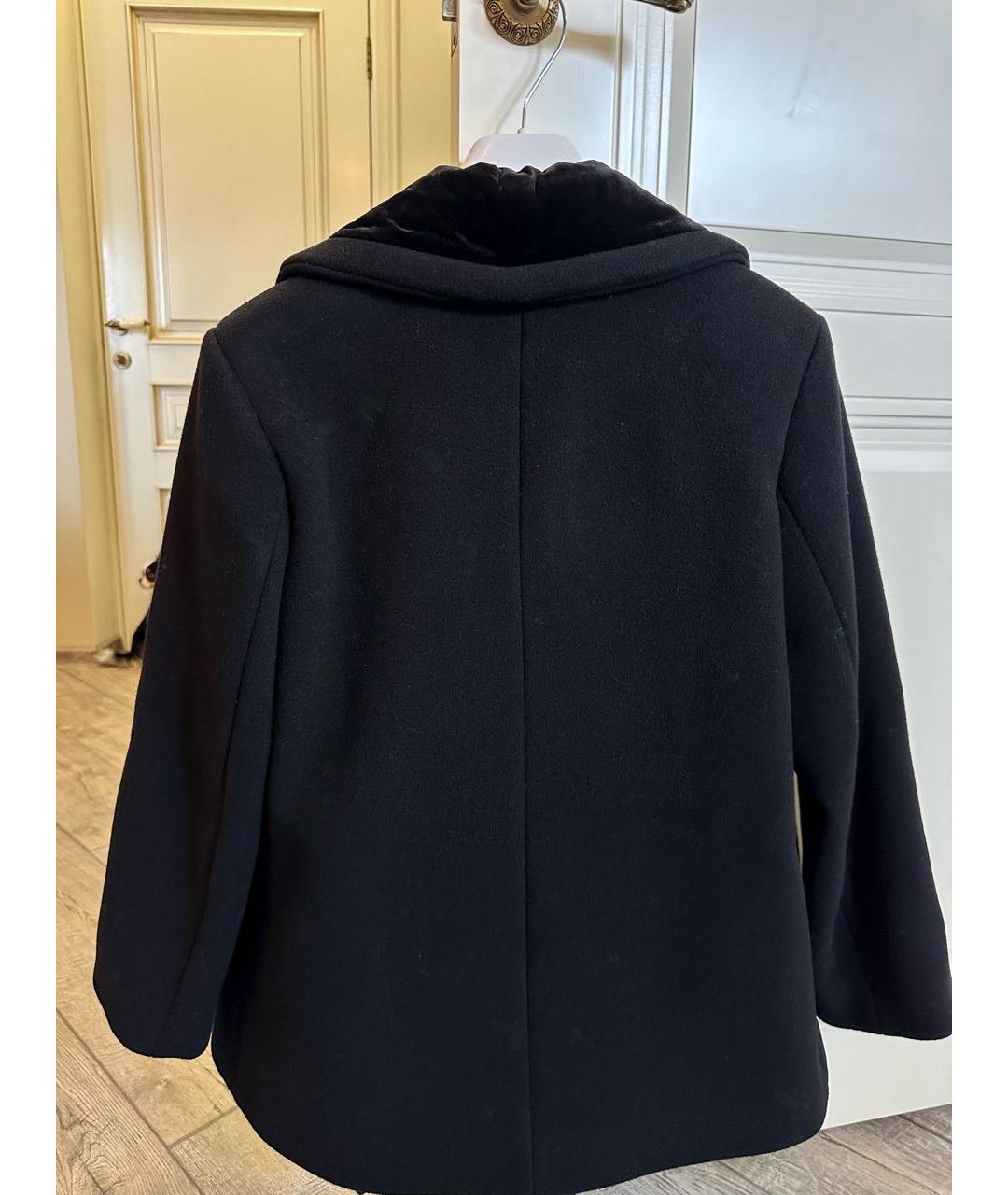 SANDRO Черное шерстяное пальто, фото 2