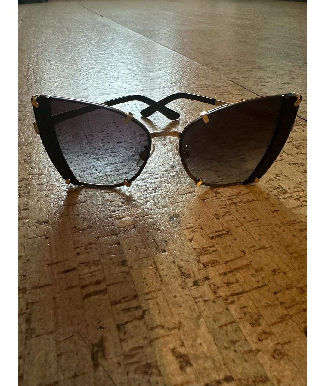 DOLCE&GABBANA Черные металлические солнцезащитные очки, фото 8