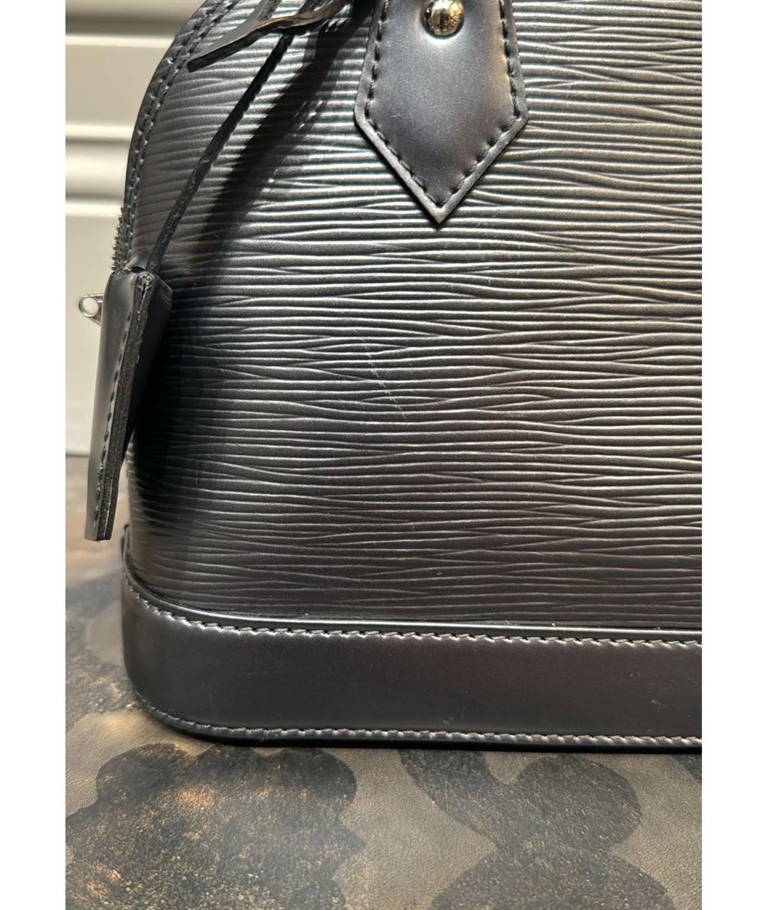 LOUIS VUITTON PRE-OWNED Черная кожаная сумка с короткими ручками, фото 5