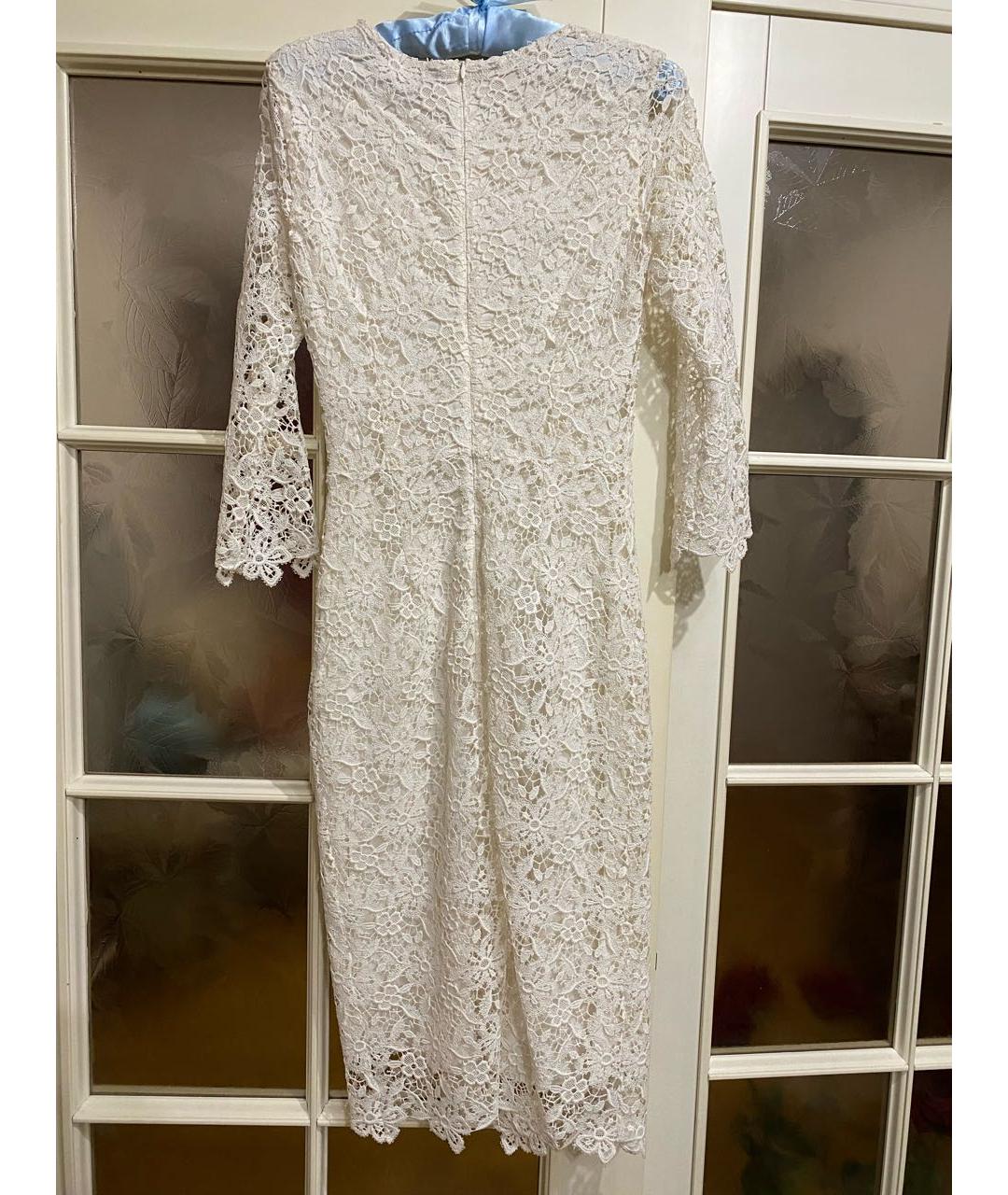 ERMANNO SCERVINO Белое хлопковое коктейльное платье, фото 2
