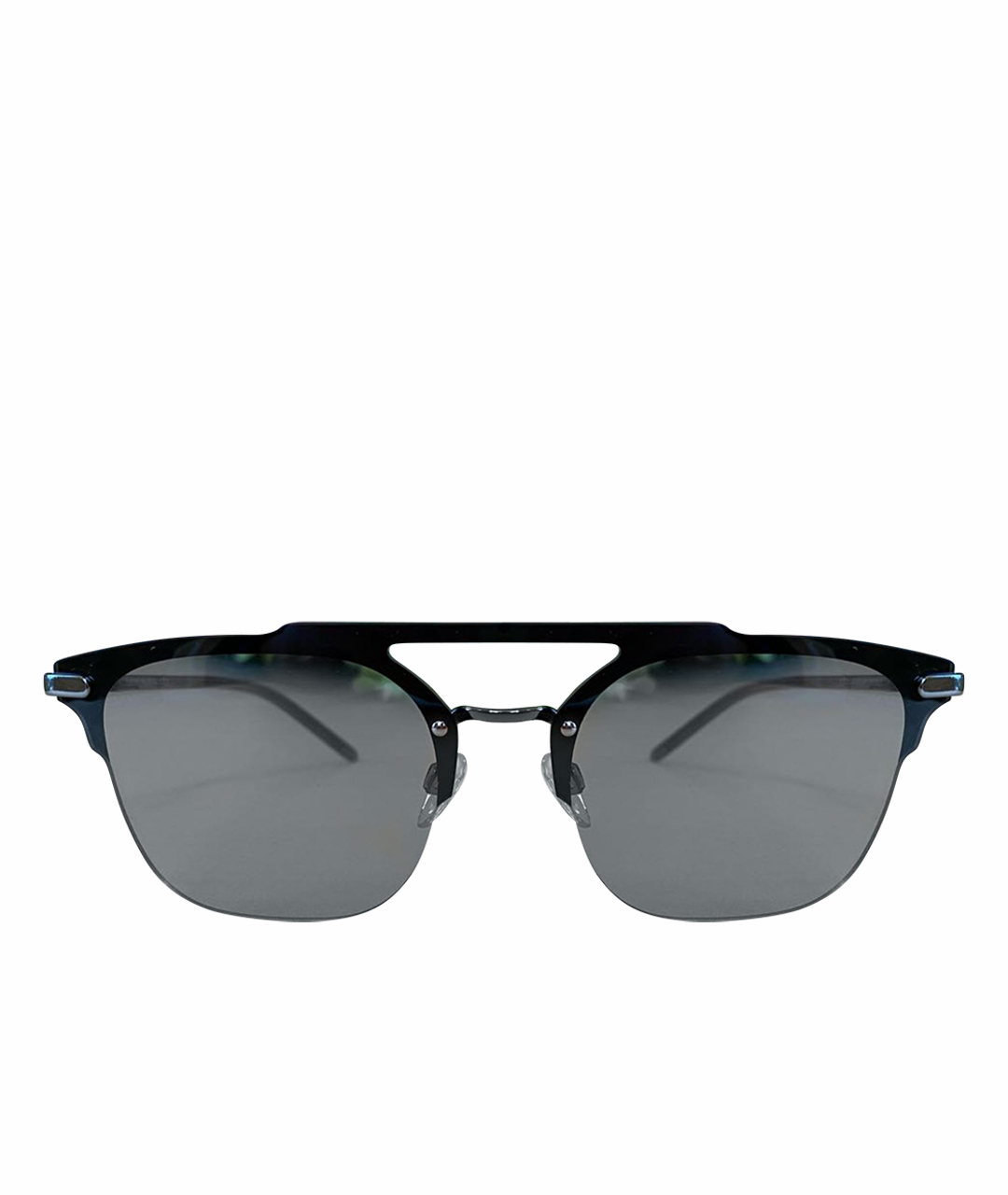 EMPORIO ARMANI Серебряные металлические солнцезащитные очки, фото 1