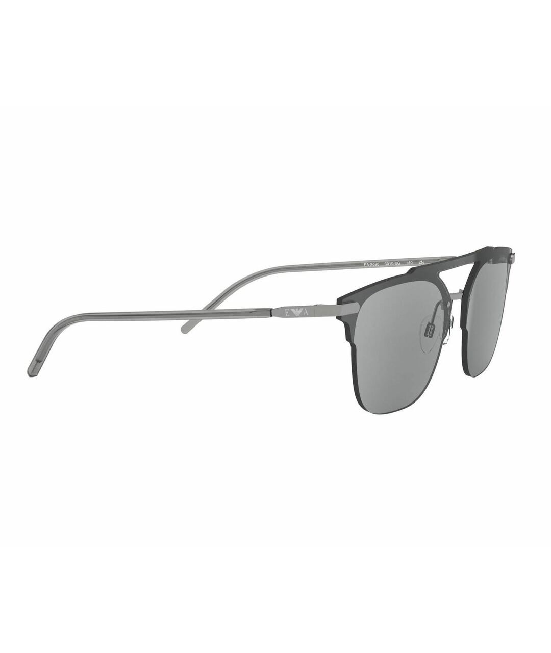 EMPORIO ARMANI Серебряные металлические солнцезащитные очки, фото 2