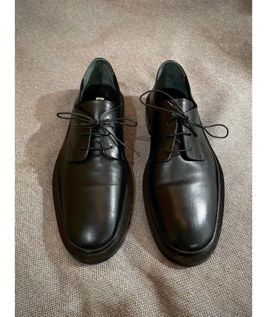 JIL SANDER Черные кожаные туфли, фото 2