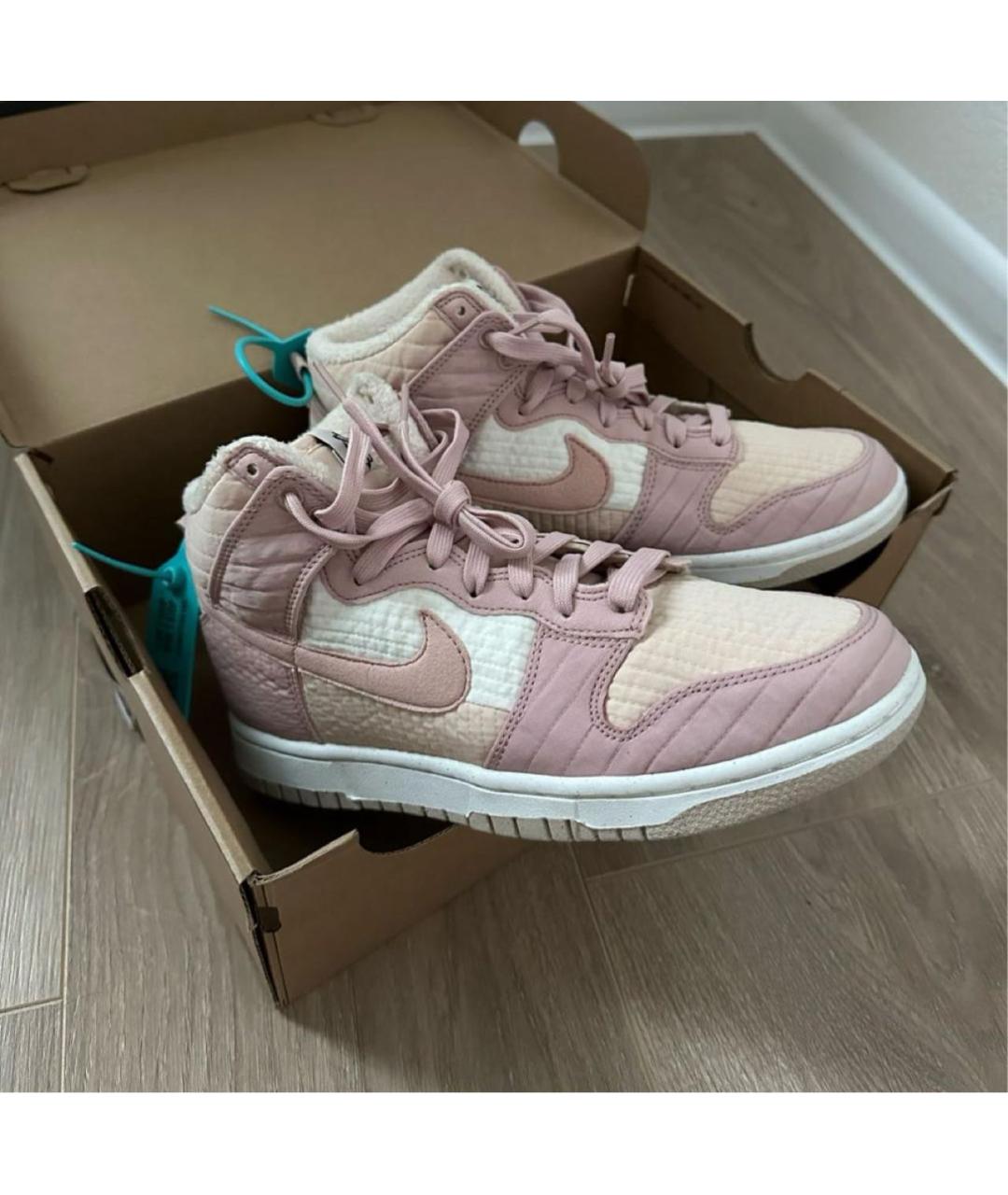 NIKE Розовые текстильные кроссовки, фото 7